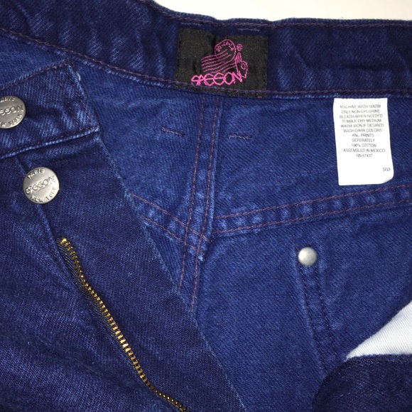 Sasson vintage high waisted shorts dark denim - Picture 3 of 7